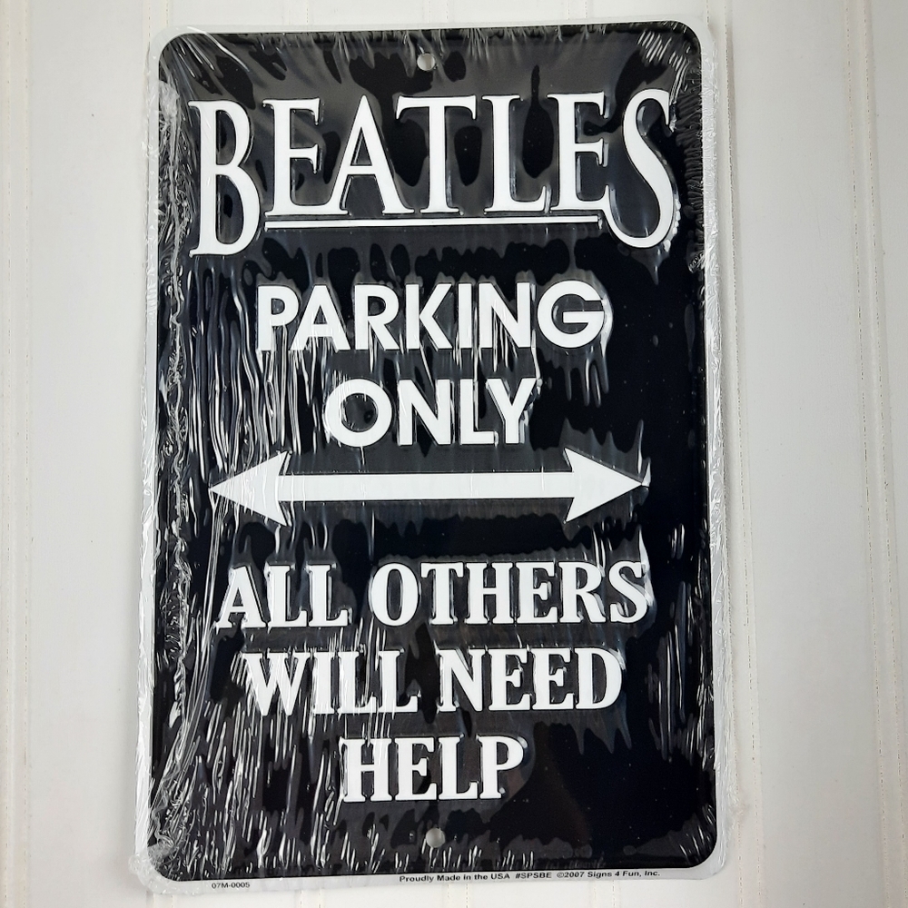 Beatles Metal 12x8 Parking Sign 60s BAND Fan Music Home Bar Man Cave Decor Gift - Picture 2 of 6